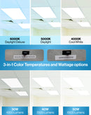 SUNCO LED CEILING PANEL LIGHT 50W/40W/30W 2X4 6500 LUMENS - WHITE - Like New