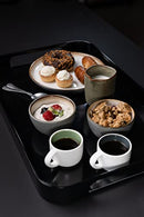 TREBONN Pile XL Serving Tray for Entertaining, Garden & Home (Black) 1 Count - Brand New