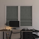 Sun Zero Seraphina Textured Total Blackout Cordless Roman Shade 35"x64" - Gray - Brand New