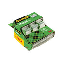 SCOTCH MAGIC TAPE REFILLABLE DISPENSER 3/4" X 300", 3/BOX - CLEAR/GREEN - Brand New