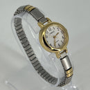 TIMEX CARRIAGE WOMEN'S WATCH TWO-TONE STRETCH BAND - SILVER & GOLD - Like New