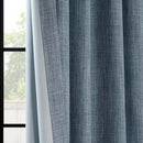 HPD Half Price Drapes Faux Linen Curtains Living Room 1 Panel - Reverie Blue - Like New
