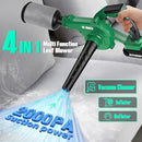 KIMO LEAF BLOWER CORDLESS WITH BATTERY CHARGER 4 IN 1 BLOWER, VACUUM - GREEN - Like New