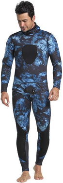 NATALY OSMANN MAN SPEARFISHING PREMIUM CAMOUFLAGE 3MM SIZE: MEN 3XL - BLUE CAMO - Like New