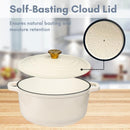 Lexi Home 6 Qt. Enameled Cast Iron Dutch Oven Pot - Cream - Like New