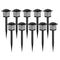 GIGALUMI SOLAR OUTDOOR LIGHTS 10 PACK SOLAR WALKWAY WARM WHITE - BLACK - Like New