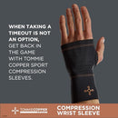 01-63176T Tommie Copper Wrist Compression Sleeve (S/M, Black) - Like New