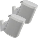 Sanus Adjustable Speaker Wall Mounts for SONOS ONE,Play:1, Play:3 - Pair (White) Like New