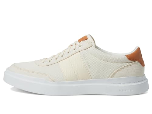 C38534 COLE HAAN MEN'S GRANDPRO RALLY CANVAS II SNEAKER SIZE MEN 12 TAN/WHITE - Like New