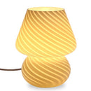 BSOD Mushroom Lamp, Glass Table Bedside Lamps Translucent Murano Vintage Style - Like New