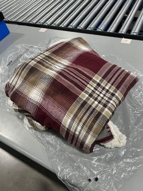 EDDIE BAUER PLAID BLANKET 48" BY 56" - MULTI - Like New