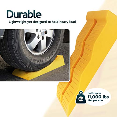 ZONETECH Automotive Leveling Premium Quality Camper Trailer SUV Car Wheel Chocks - Like New