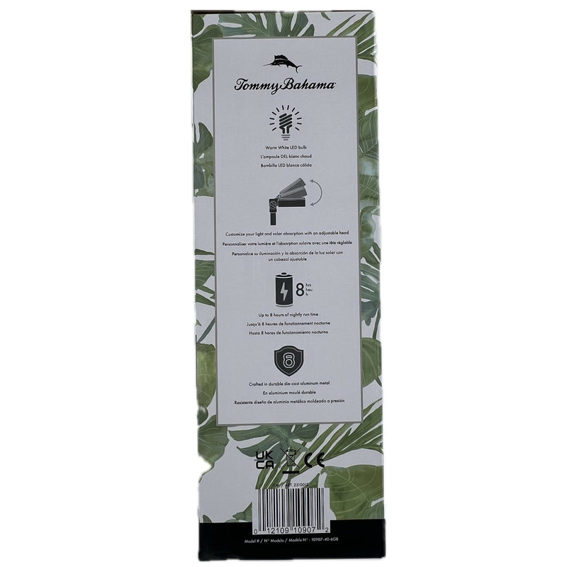 TOMMY BAHAMA SOLAR LED PATH LIGHT (PACK OF 6) - BLACK - Like New