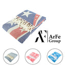 ArFe Group Turkish Beach Towel (Blue Red Star Wave) 12.60 oz X-Large - Brand New