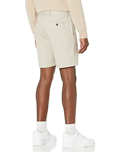 AMAZON ESSENTIALS MEN'S SLIM-FIT 7" CHINO SHORT - STONE - Brand New
