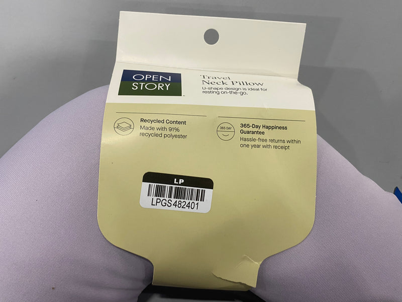 OPEN STORY TRAVEL NECK PILLOW - LILAC - Brand New