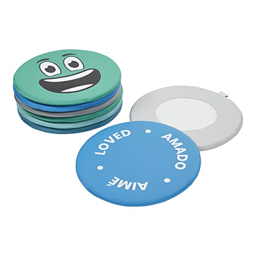 ECR4KIDS SOFTZONE EMOTION PADS WITH MIRROR TRILINGUAL 8-PC CONTEMPORARY MULTI - Like New