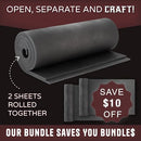 The Foamory 2-Pack Black EVA Foam - 4mm Thick 35x59 inch Craft Foam - Brand New