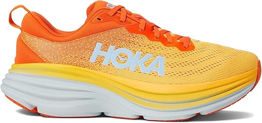 1127953 Hoka Men's Bondi 8 Puffin S Bill Amber Yellow 9.5 Wide Like New