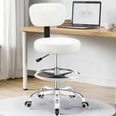 BRICK ATTIC DRAFTING CHAIR BACKREST – Adjustable Foot Rest Rolling Stool, White - Like New