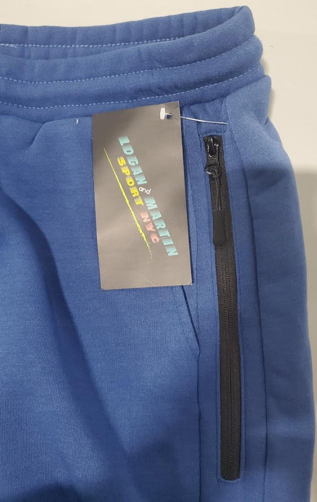 LOGAN AND MARTIN SPORT NYC JOGGER SWEATPANTS - SIZE 2XL - BLUE HEATHER - Brand New