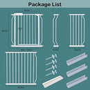 COSEND Extra Wide Baby Gate Tension Indoor Safety Gates (76.38"-81.10", White) - Brand New