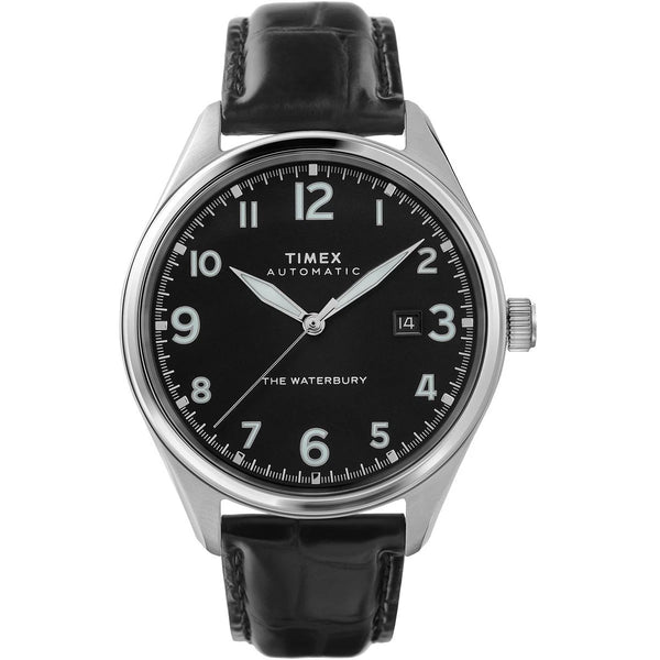 TIMEX MENS ANALOGUE WATCH WATERBURY TRADITIONAL AUTOMATIC - BLACK - Like New