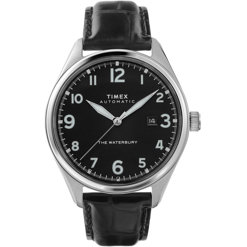 TIMEX MENS ANALOGUE WATCH WATERBURY TRADITIONAL AUTOMATIC - BLACK - Like New