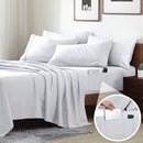CATHAY HOME QUEEN DOUBLE-SIDED ORGANIZER POCKET FITTED SMART SHEET - WHITE - Like New
