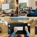 ABC.MAT WIRELESS CHARGING MOUSE PAD FOLDABLE PHONE HOLDER 20W PD ADAPTER - BLACK - Like New