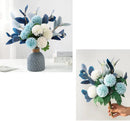 LADADA ARTIFICIAL FLOWERS WITH VASES ARTIFICIAL FLOWER ARRANGEMENTS - BLUE - Like New