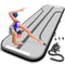 SERENELIFE INFLATABLE TRAINING AIR MAT GYMNASTICS EXERCISE TUMBLE 9.8FT - GRAY - Like New
