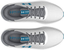 3024878 Under Armour Men's Charged Pursuit 3 Running Shoe White/Cruise Blue 9.5 - Like New