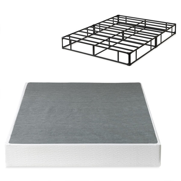 ZINUS 9 INCH METAL SMART BOX SPRING QUICK ASSEMBLY MATTRESS FOUNDATION - GRAY - Like New