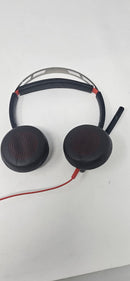 PLANTRONICS BLACKWIRE 5220 USB-C HEADSET, ON-EAR MONO HEADSET, WIRED - BLACK/RED - Like New