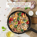 KOCH SYSTEME CS 11"/12" Nonstick Frying Pan, Glass Lid, 4PC, B08DR54VPN - Black - Like New