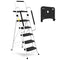 HBTOWER 5 STEP LADDER, FOLDING STEP STOOL, KQ-SL-5-0004-WH - WHITE - Like New