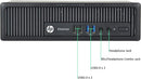 HP ELITEDESK 800 G1 USFF i7-4770 16GB 512GB SSD HD GRAPHICS 4600 E5N88US - BLACK - Like New