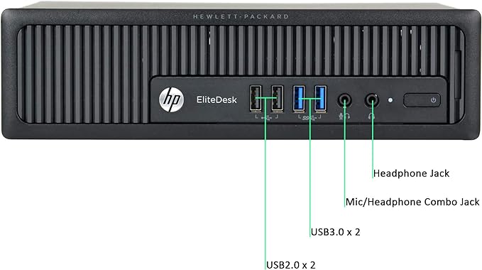 HP ELITEDESK 800 G1 USFF i7-4770 16GB 512GB SSD HD GRAPHICS 4600 E5N88US - BLACK - Like New