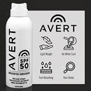 AVERT Original SPF 50 Sunscreen Spray UVB & UVA Protection No White Cast - Brand New