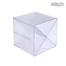 Deflecto Stackable Clear Cube Organizer Removable Cross Style 6 x 6 inches - Like New