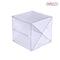 Deflecto Stackable Clear Cube Organizer Removable Cross Style 6 x 6 inches - Like New