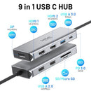 SELORE&S-GLOBAL USB C DOCKING STATION DUAL MONITOR 9 IN 1 TRIPLE SEUC0304 - GRAY - Like New