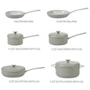 SUR LA TABLE KITCHEN POTLUCK PORCH 10 PIECE PFA FREE CERAMIC NONSTICK-BISQUE - Like New