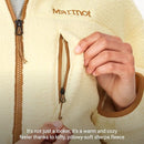 MARMOT WOMEN'S AROS FULL-ZIP JACKET - SHERPA FLEECE WITH RETRO STYLE - WHEAT - Brand New