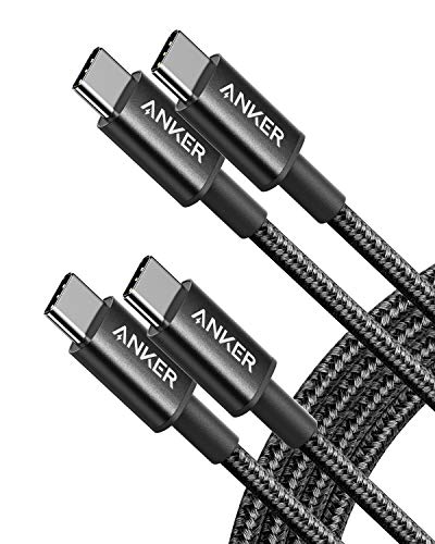 ANKER USB C TO USB C TYPE C 60W FAST CHARGING CABLE 6FT 2PACK B8753 - BLACK - Like New