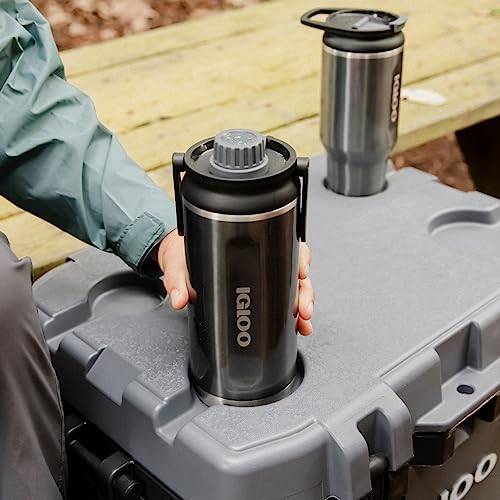 IGLOO TRAILMATE COOLERS INSULATED HARD SHELL ICE CHEST 50QT CARBONITE - BLACK - Like New