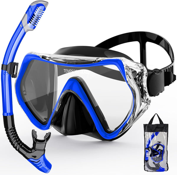 ZIPOUTE PRO Snorkeling Gear for Adults - Black/Blue - Scratch & Dent