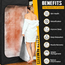 OULUU STEAM SAUNA, 3L BOX, REMOTE, 3.2’ X 3.2’ X 6.0’, 1200W - BLACK-DARK BLUE - Like New