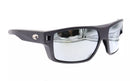 COSTA DEL MAR MENS DIEGO RECTANGULAR SUNGLASSES - MATTE GRAY/ SILVER MIRROR - Like New